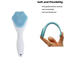 Silicone Face Scrubber Exfoliating Brush, Manual Handheld Facial Cleansing (1 Pc)